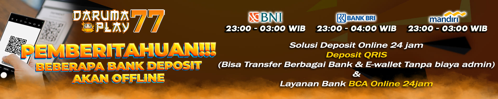 PEMBERITAHUAN 3 BANK OFFLINE